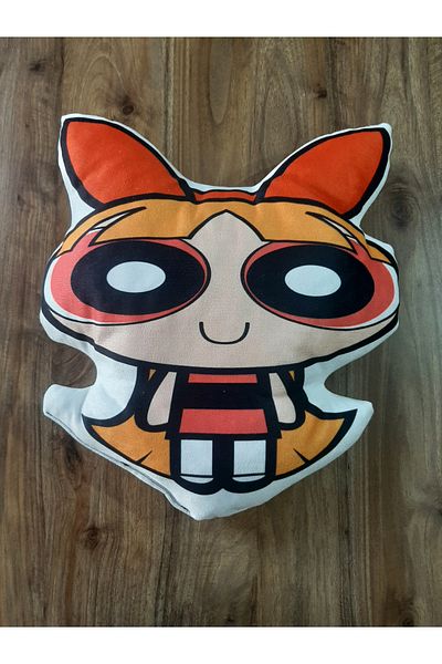 owl bag Power Puff Girls Blossom Patterned Shaped Design Chibi Character Pillow