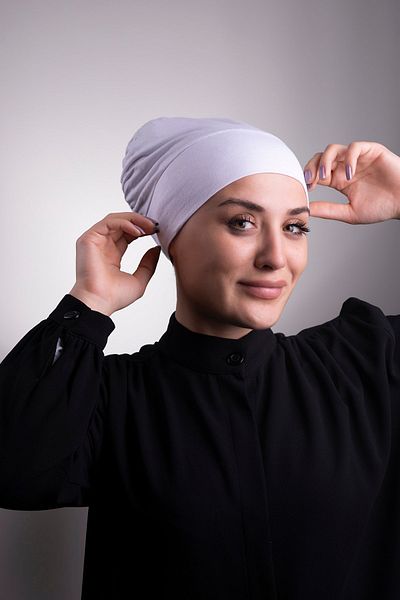 HALVEN White Practical Ready Interlocking Inner Bonnet Viscose Fabric Seamless 3003_42