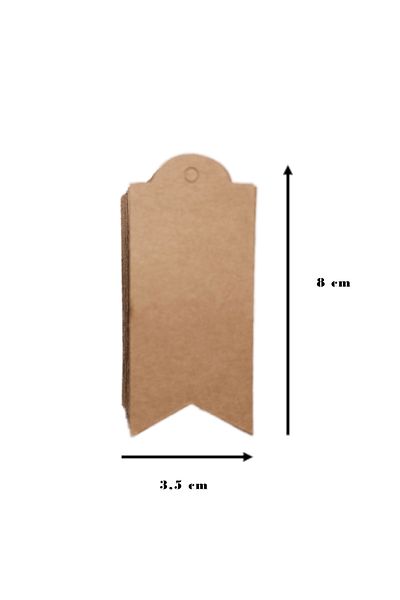 roco paper Kraft Price Tag with Streamer Holes - Gift, Package and Bag Tags - 100 Pieces