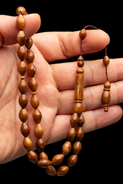 OTTOTESBİH Sistem de cadouri pentru bărbați cu ciucuri 8x12mm, orz croială Kuka Tesbih