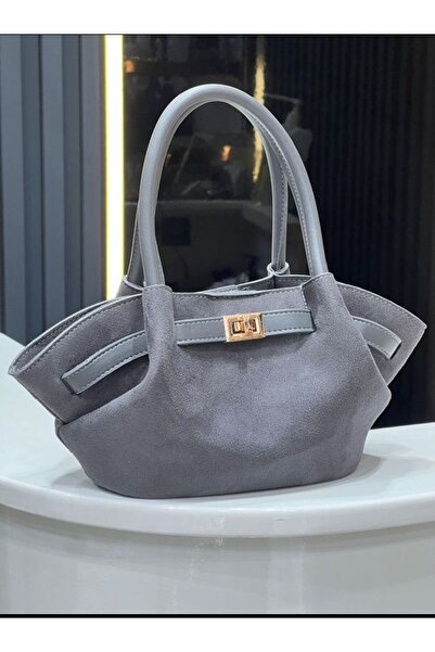 Çanta Trend Geantă de mână și de umăr pentru femei Diva Model Suede Grey