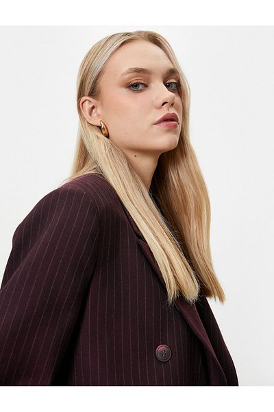 Koton Jachetă Blazer oversize Buzunar cu nasturi