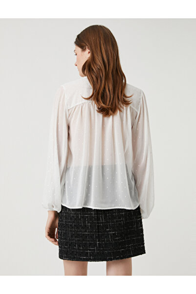 Koton Sifon ing kerek nyakú ballon ujjú