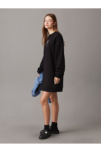 Calvin Klein Embroidered Monologo Crew Dress