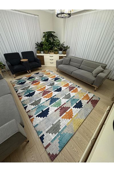 MODKLAS 6m2 200X300 cm Digital Printed Sponge Free Carpet Cover - Elastic and Washable China