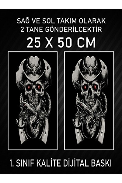 3M Kuru Kafa Araç Araba Kapı Direği Kaplama Folyosu Dijital Baskı 50x25 Cm Araç Kapı Direk Kaplama