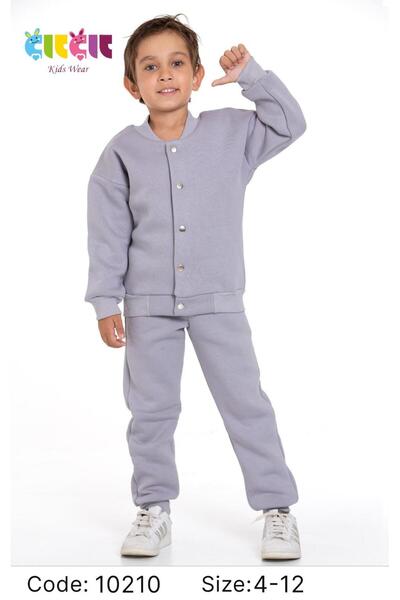 Çıt Çıt ERKEK VE KIZ KOLEJ OVERSIZE KALIP 3 İPLİK POLARLI  TAKIM