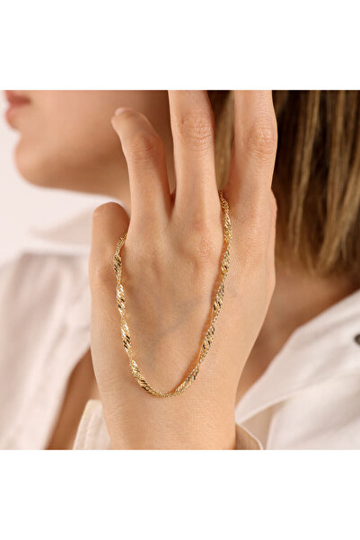 Sembol Gold 14 Ayar Altın 50 cm Singapur Zincir 3.0 mm