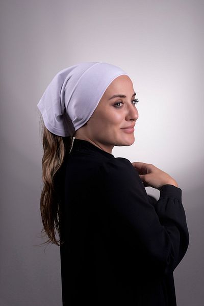 HALVEN White Practical Ready-to-Plug Inner Bonnet Viscose Fabric Seamless Pipe Bonnet 3006_42
