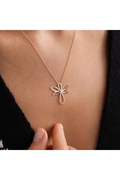 Sembol Gold Altın Yusufcuk Kolye Sonsuzluk Tasarım