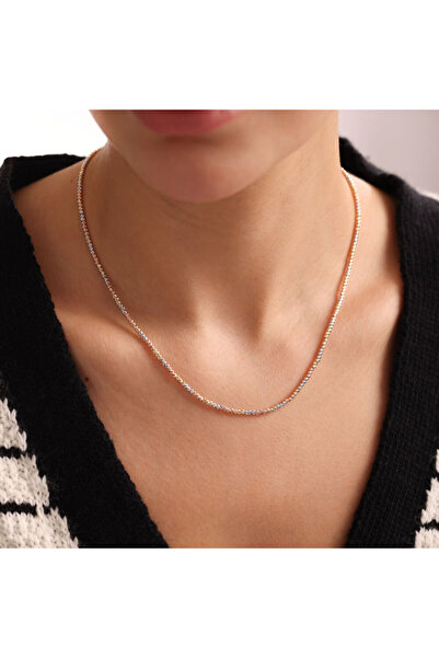 Sembol Gold 45 Cm Altın Dorika Zincir Kolye Üç Renk