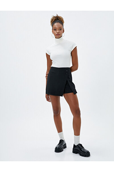 Koton Tricou de bază cu mânecă scurtă din bumbac cu nervuri