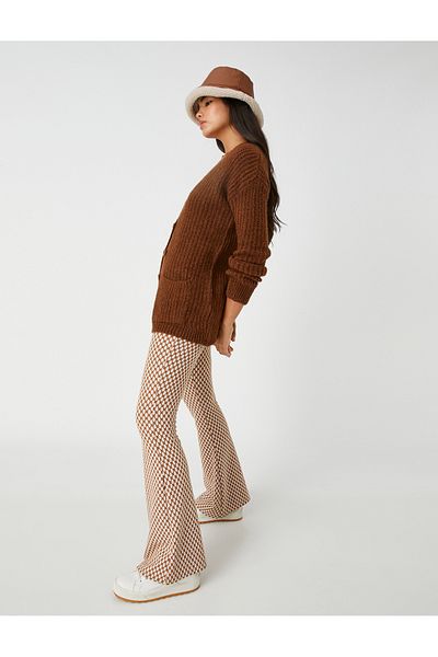 Koton Women's Brown Cardigan 3WAL90086HT