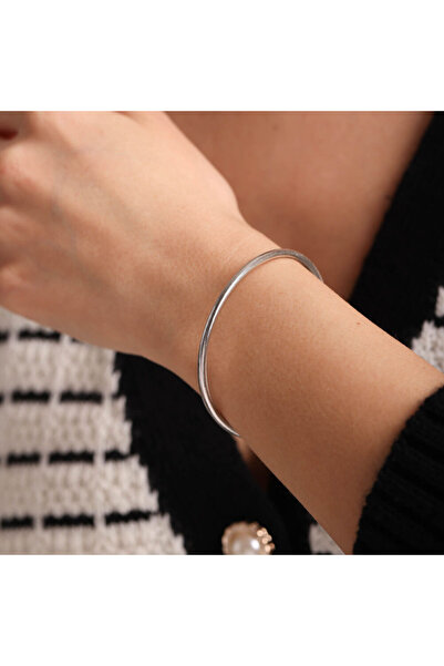 Sembol Gold İtalyan Esnek Altın Bileklik Beyaz