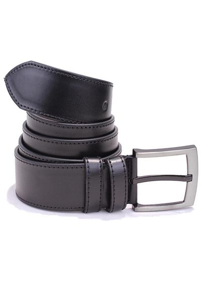 DAGOSTER DMK26-459 Μαύρη ανδρική ζώνη από συνθετικό δέρμα 4,5 cm