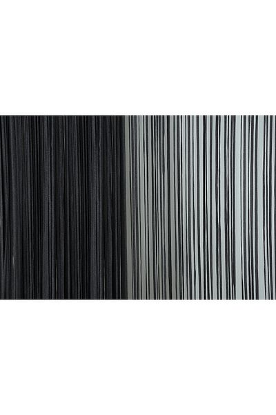 AKÇA TEKSTİL Straight Rope Model 180 cm En 280 cm Boy Anthracite Color Ready Rope Curtain