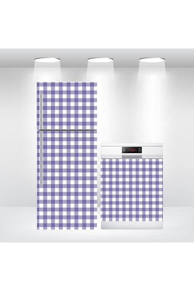 Bigaimaj Frigider-mașină de spălat vase Acoperire cu folie autoadezivă Gingham & Pitikare