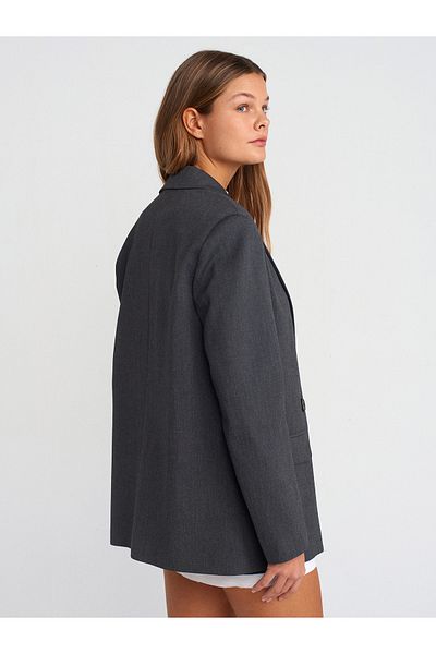 Dilvin 60752 Model Anthracite Blazer Jacket