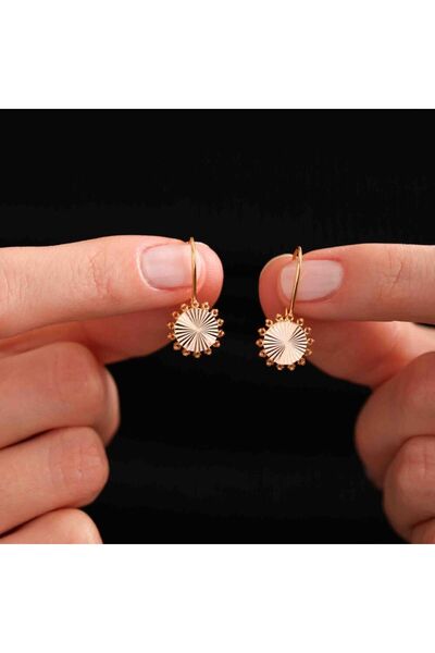 Sembol Gold Sallantılı Küpe Anne Küpesi