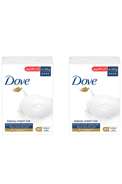 Dove صابون مرطب لجميع أنواع البشرة، أصلي، ¼ كريم مرطب، 125 جرام (عبوة من 4 قطع)