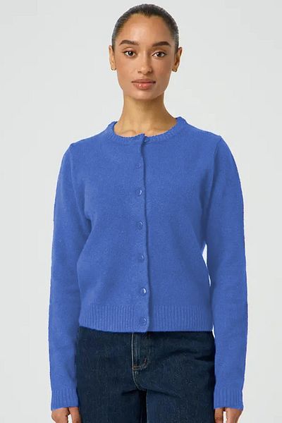 Madmext MG2151 Model Tricotaj Cardigan Albastru - Nasturi