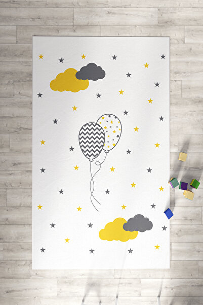 Homiko Balon Desenli  Çocuk ve Bebek Odası Dekoratif Halı TLH-189