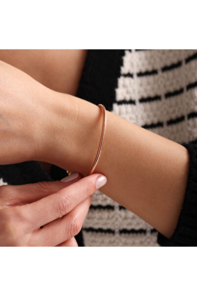 Sembol Gold İtalyan Esnek Altın Bileklik Rose