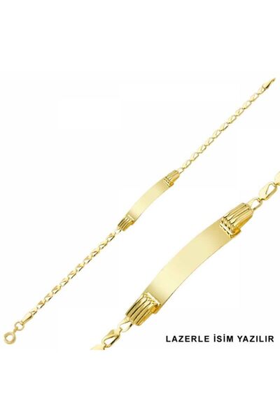 Sembol Gold Altın Çocuk Bileklik Lazerle Isim Yazılır