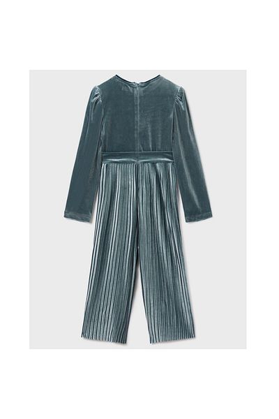 MAYORAL Green Girls Velvet Jumpsuit - Winter