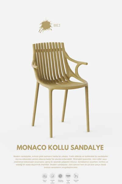 Daim Plastik MONAKO KOLLU  LÜX CAFE &  RESTAURANT  SANDALYESİ