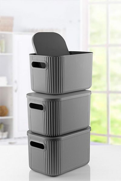 Nandy Home Set of 3 Decorative Storage Box with 6.2Lt Capacity - Multi-Purpose