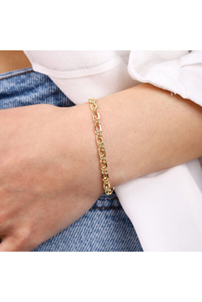 Sembol Gold 14 Ayar Altın Kuş Gözü Bileklik 4 Mm