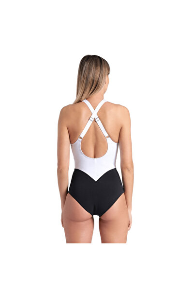 ARENA Swimsuit Silvia Cross Back Kadın Siyah Yüzücü Mayo 008143515