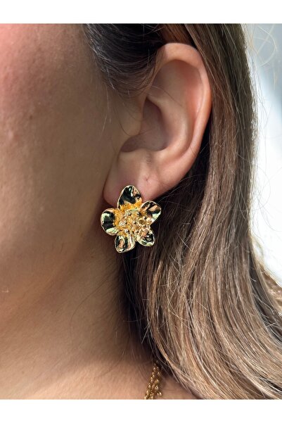 ESMECO Flower Gold Color Earrings
