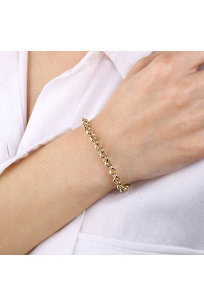 Sembol Gold Doç Altın Bileklik 14 Ayar 5mm