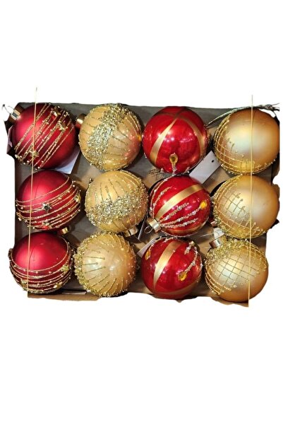 parti sürprizi Decor de Crăciun de lux 8 cm Ornament cu bile de pin 6 bucăți