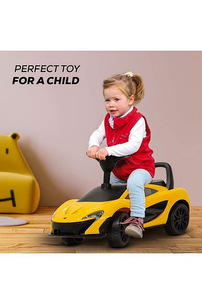 BAYBEE Licensed McLaren Push Ride on Kids Car, Baby Ride on Push Car for Kids with Music & Storage