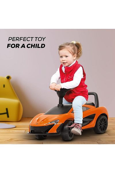 BAYBEE Licensed McLaren Push Ride on Kids Car, Baby Ride on Push Car for Kids with Music & Storage