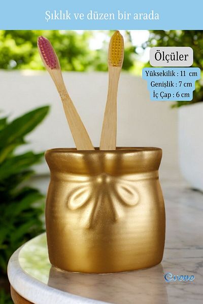 Evene Toothbrush Holder Toothbrush Holder Toothbrush Stand Toothbrush Holder Gold Model 8