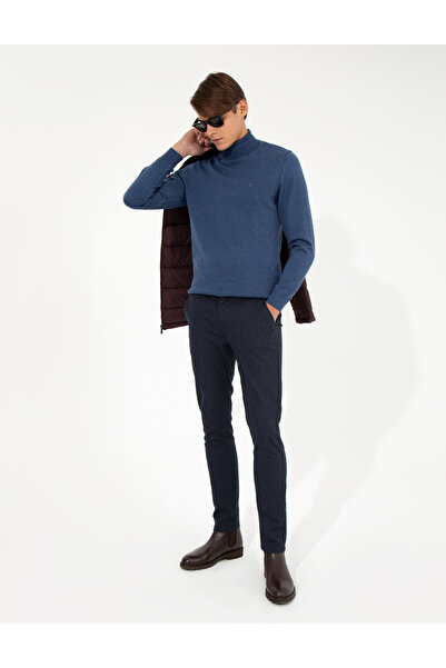 Pierre Cardin Lacivert Slim Fit Keten Karışımlı Chino Pantolon 50259718-VR033