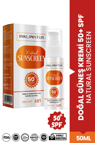 INKLINATUR LIFESTYLE & COSMETICS 50 Spf Doğal Güneş Kremi 50ml