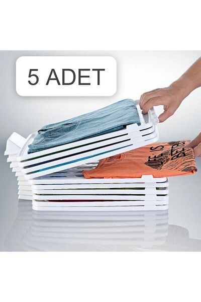 BRAVES 5 Pcs Practical Closet Inside T-Shirt, Shirt, Clothes and Pants Organizer Rack Organizer