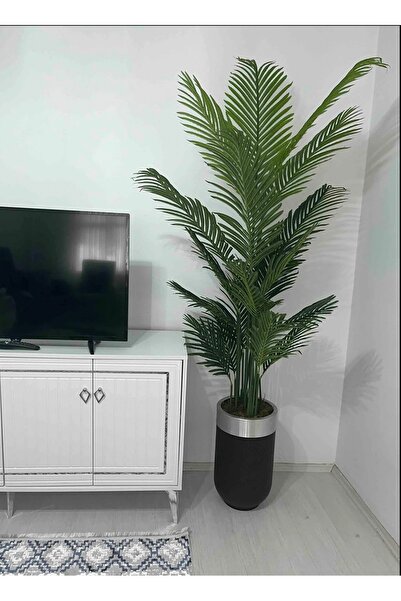 İremÇiçekçilik Yapay Çiçek Uygula Yapay Ağaç Salon Bitkisi 210 Cm 18 Yaprak A...