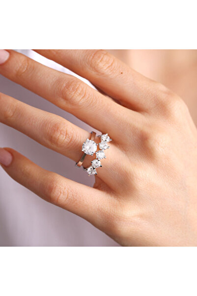 Sembol Gold Tektaş & Beştaş Beyaz Altın Yüzük