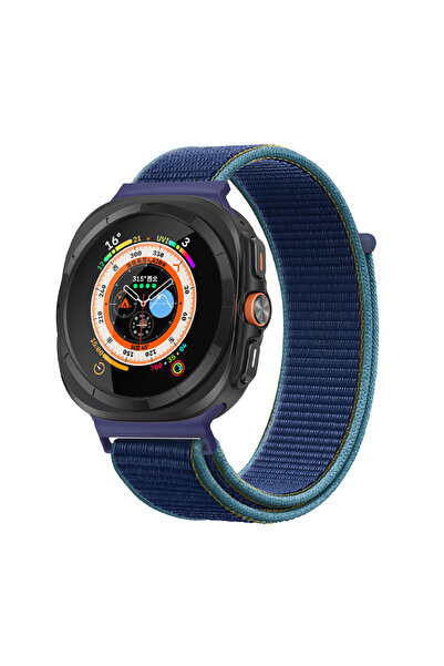 Techmaster Samsung Galaxy Watch 7 Ultra 47mm Uyumlu Orijinal Pim Woven Örgü Naylon Kordon