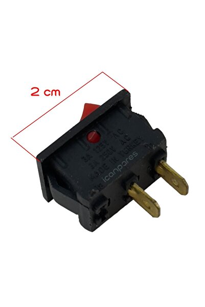 Parmis Μη φωτιζόμενος διακόπτης Μικρός 2cm - Κουμπί ενεργοποίησης/απενεργοποίησης για ηλεκτρικές και ηλεκτρονικές συσκευές