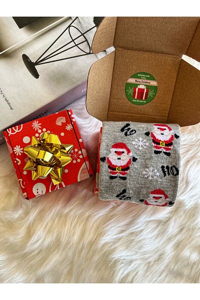 fethi mekik 1 Pair Boxed Unisex New Year Christmas Christmas Socks