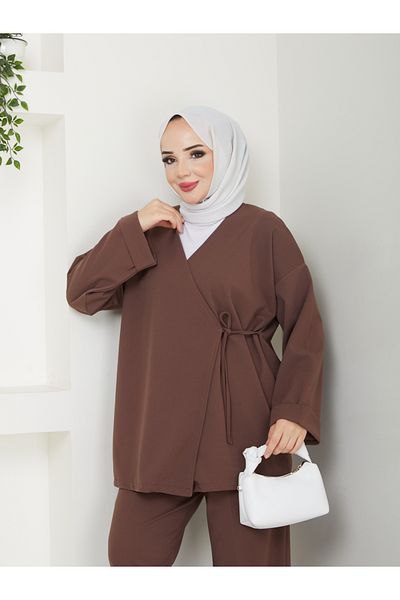 MODA MAÇKA PARK Scuba Crep Kimono Double Suit