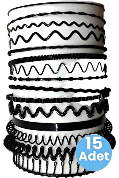 Uniquetrenders Unisex crna metalna kruna za kosu od 15 delova za svakodnevnu ...