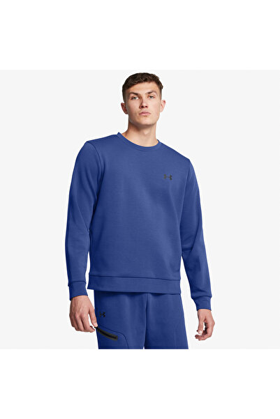 Under Armour Unstoppable Flc Crew Eu Erkek Mavi Sweatshirt